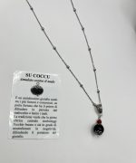 Collana Su Coccu con ossidiana e corallo - immagine 3