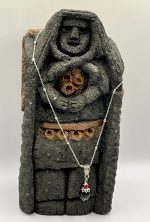 Collana Su Coccu con ossidiana e corallo - immagine 2