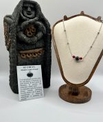 Collana Su Coccu con Ossidiana da 10mm e corallo