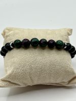 Braccialetto elastico Onice e Zoisite 8mm - immagine 4
