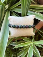 Braccialetto elastico Onice e Zoisite 8mm - immagine 3