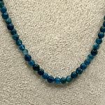 Collana Agata blu 4mm
