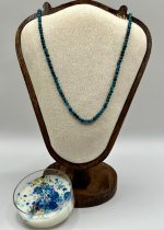 Collana Agata blu 4mm - immagine 3