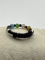 Anello in filo di memoria regolabile con 7 chakra - immagine 2