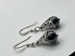 Orecchini fatti a mano con pietra di Ematite - immagine 2