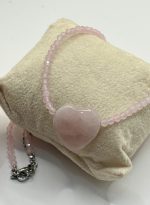 Collana quarzo rosa con cuore e quarzo rosa sfaccettato - immagine 4