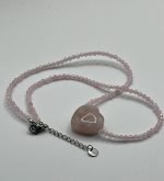 Collana quarzo rosa con cuore e quarzo rosa sfaccettato - immagine 5