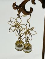 Orecchini artigianale con perla Si Coccu