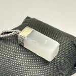 Catena acciaio chirurgico e ciondolo di Selenite