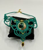 Collana Macramè con occhio di santa Lucia di 3 cm - immagine 3
