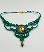 Collana Macramè con occhio di santa Lucia di 3 cm - immagine 2