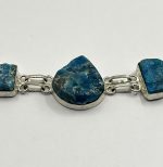 Bracciale argento 925 con pietra Apatite grezza