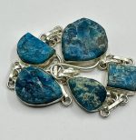 Bracciale argento 925 con pietra Apatite grezza - immagine 4
