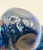 Collana in Agata Azzurra Naturale – pezzo unico con geodi e cristalli interni - immagine 6