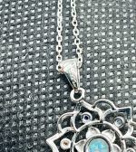 Collana in Argento 925 con Ciondolo in Opale e Fiore della Vita – Gioiello Elegante e Spirituale - immagine 5