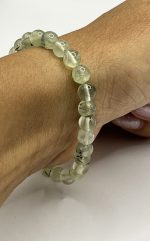Bracciale in Prehnite Naturale da 6 mm – pietra di calma e armonia