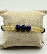 Bracciale in Citrino e Lapislazzuli Naturali da 8 mm – Energia, Prosperità e Saggezza - immagine 2