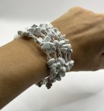 Braccialetto in Howlite Bianca Naturale con Filo Armonico – Pietra di Calma ed Equilibrio - immagine 3