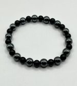 Bracciale in Shungite ed Ematite Naturali da 6 e 8 mm – Protezione, Forza ed Energia - immagine 2