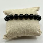 Bracciale in Onice Nero Naturale da 10 mm – Forza, Protezione ed Eleganza
