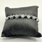 Bracciale in Quarzo Ialino ed Ematite Naturali – Chiarezza ed Energia - immagine 3