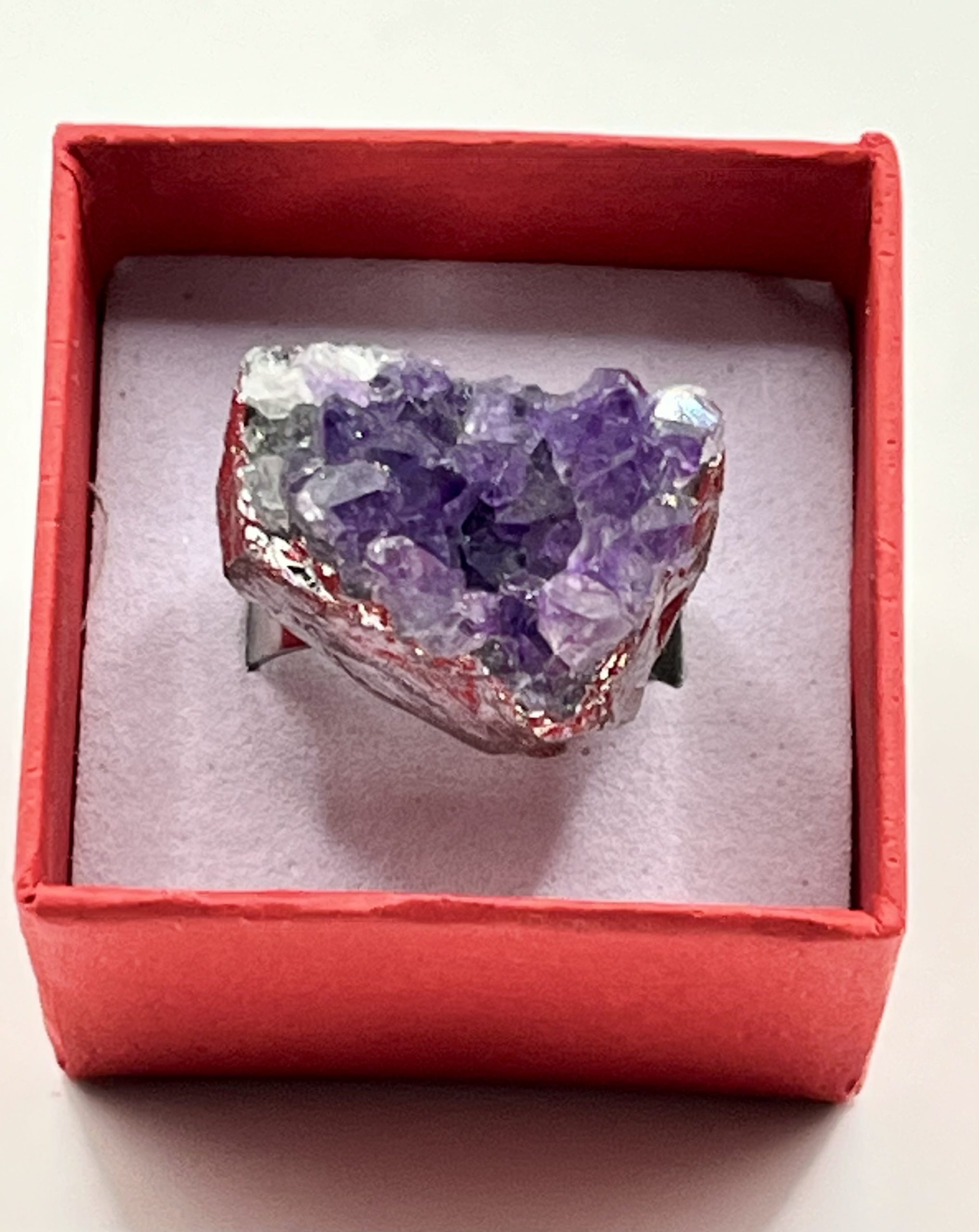 img_0447 Anello regolabile in acciaio con drusa di Ametista 💜 - immagine 1