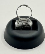 Anello regolabile in acciaio con drusa di Ametista 💜 - immagine 3