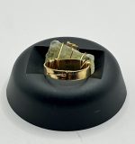 Anello regolabile in acciaio dorato con pietra grezza di Quarzo Citrino 💛✨ - immagine 3