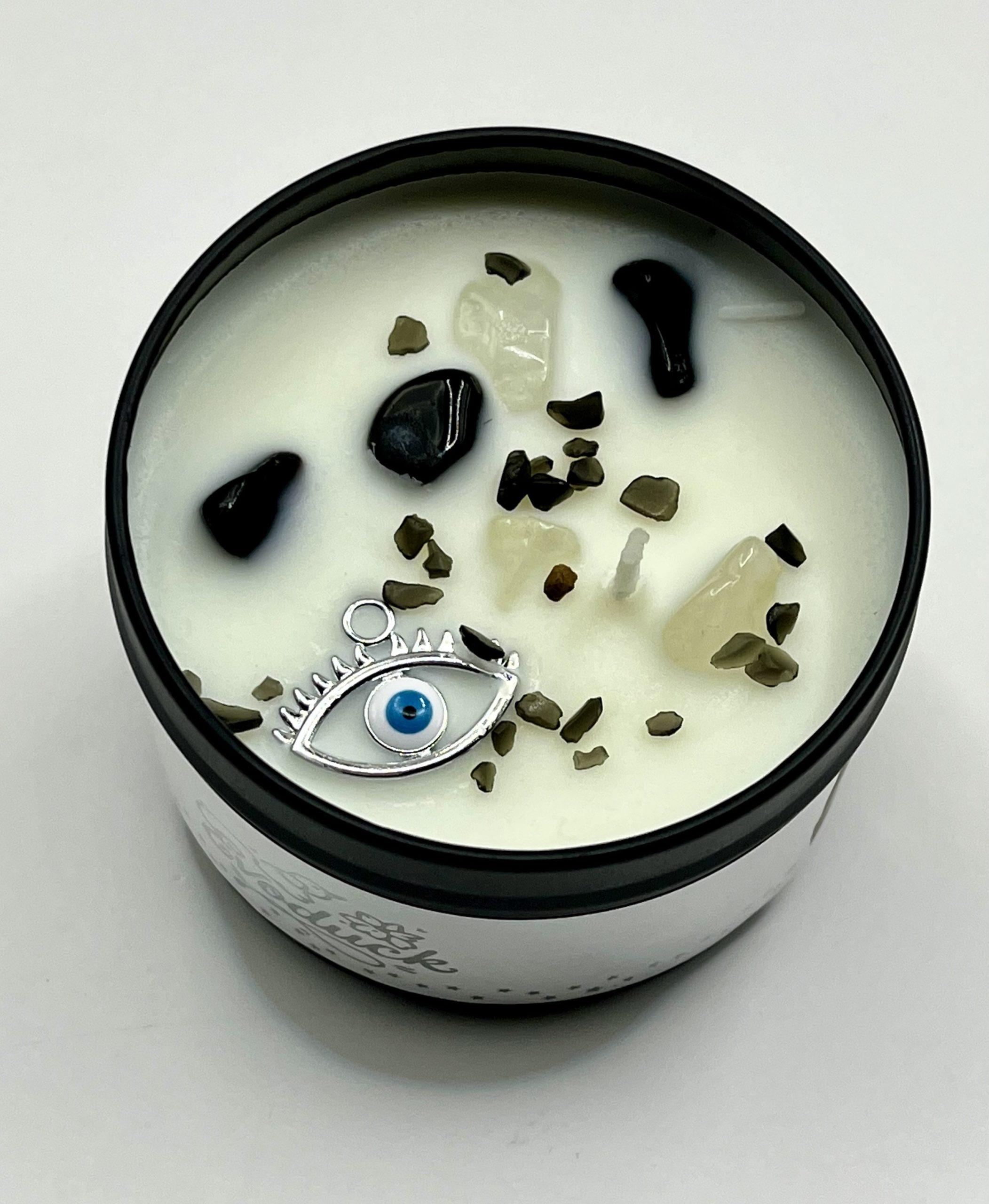 img_0468 Candela di protezione profumata – Cera di soia, Salvia Bianca, Incenso e Cristalli ✨ - immagine 1