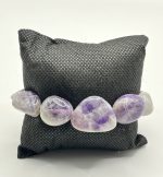 Bracciale elastico con pietre naturali di Ametista 💜🪬 - immagine 3