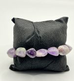 Bracciale elastico con pietre naturali di Ametista 💜🪬 - immagine 2