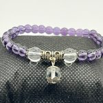 Bracciale elastico con Quarzo Ialino e Ametista 💎💜