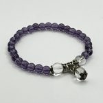 Bracciale elastico con Quarzo Ialino e Ametista 💎💜 - immagine 2