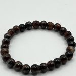 Bracciale elastico con pietre di Occhio di Bue 8 mm 🔴🧿