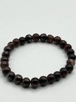 Bracciale elastico con pietre di Occhio di Bue 8 mm 🔴🧿