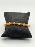 Bracciale elastico con pietre di Avventurina Arancione 6 mm 🍊✨ - immagine 2