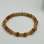 Bracciale elastico con pietre di Avventurina Arancione 6 mm 🍊✨