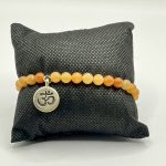 Bracciale elastico con pietre di Avventurina Arancione 6 mm 🍊✨