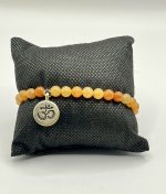 Bracciale elastico con pietre di Avventurina Arancione 6 mm 🍊✨