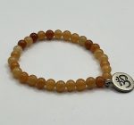 Bracciale elastico con pietre di Avventurina Arancione 6 mm 🍊✨ - immagine 2