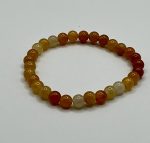Bracciale elastico con pietre di Avventurina Arancione 6 mm 🍊✨ - immagine 2
