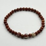 Bracciale elastico con Diaspro Rosso 4 mm e Diaspro Imperiale 6 mm ❤️✨ - immagine 2