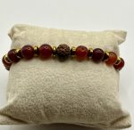 Bracciale elastico con Corniola e seme di Rudraksha 🔶🙏