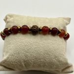 Bracciale elastico con Corniola e seme di Rudraksha 🔶🙏