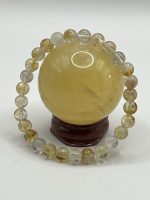 Bracciale elastico in Quarzo Citrino 6 mm 💛✨