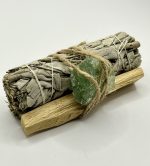 Smudge con Salvia Bianca, Palo Santo e Avventurina 🌿🔥💚