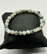 Bracciale elastico in Agata Albero 6 mm 🌳💚✨ - immagine 3