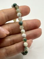 Bracciale elastico in Agata Albero 6 mm 🌳💚✨ - immagine 2