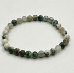 Bracciale elastico in Agata Albero 6 mm 🌳💚✨