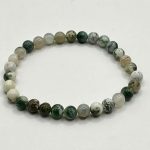 Bracciale elastico in Agata Albero 6 mm 🌳💚✨